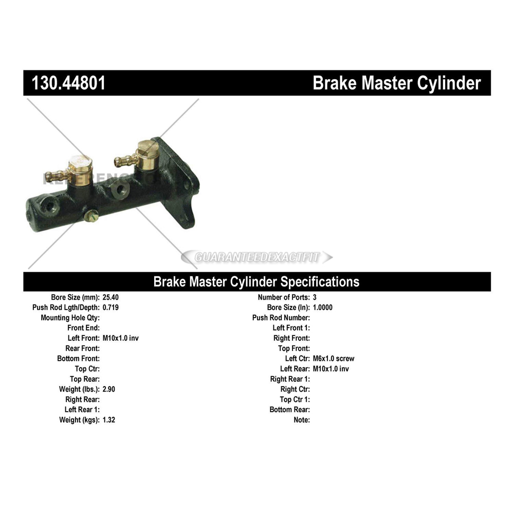 1987 Toyota Van Brake Master Cylinder