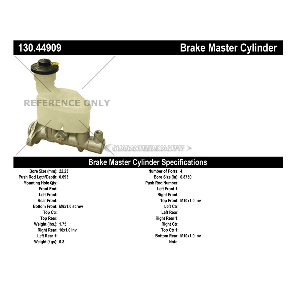2000 Toyota RAV4 Brake Master Cylinder
