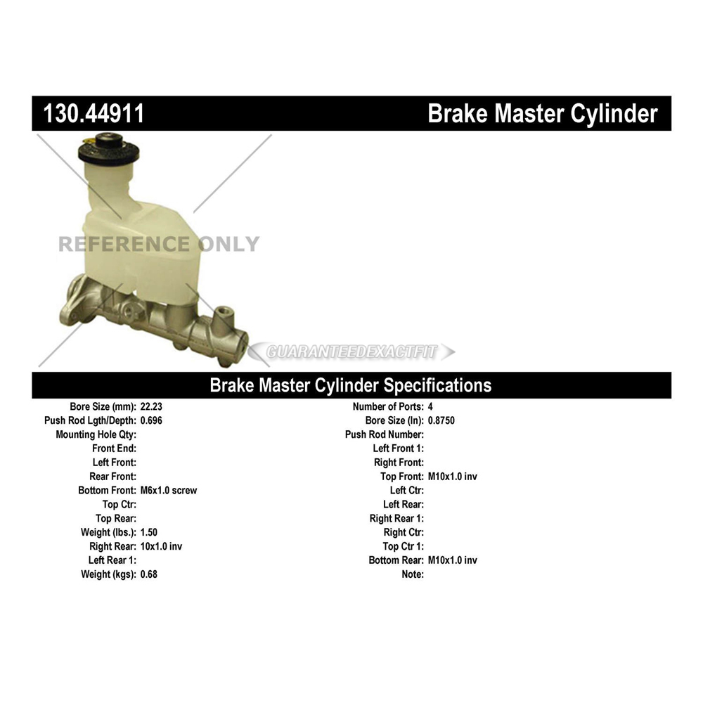 2000 Toyota RAV4 Brake Master Cylinder