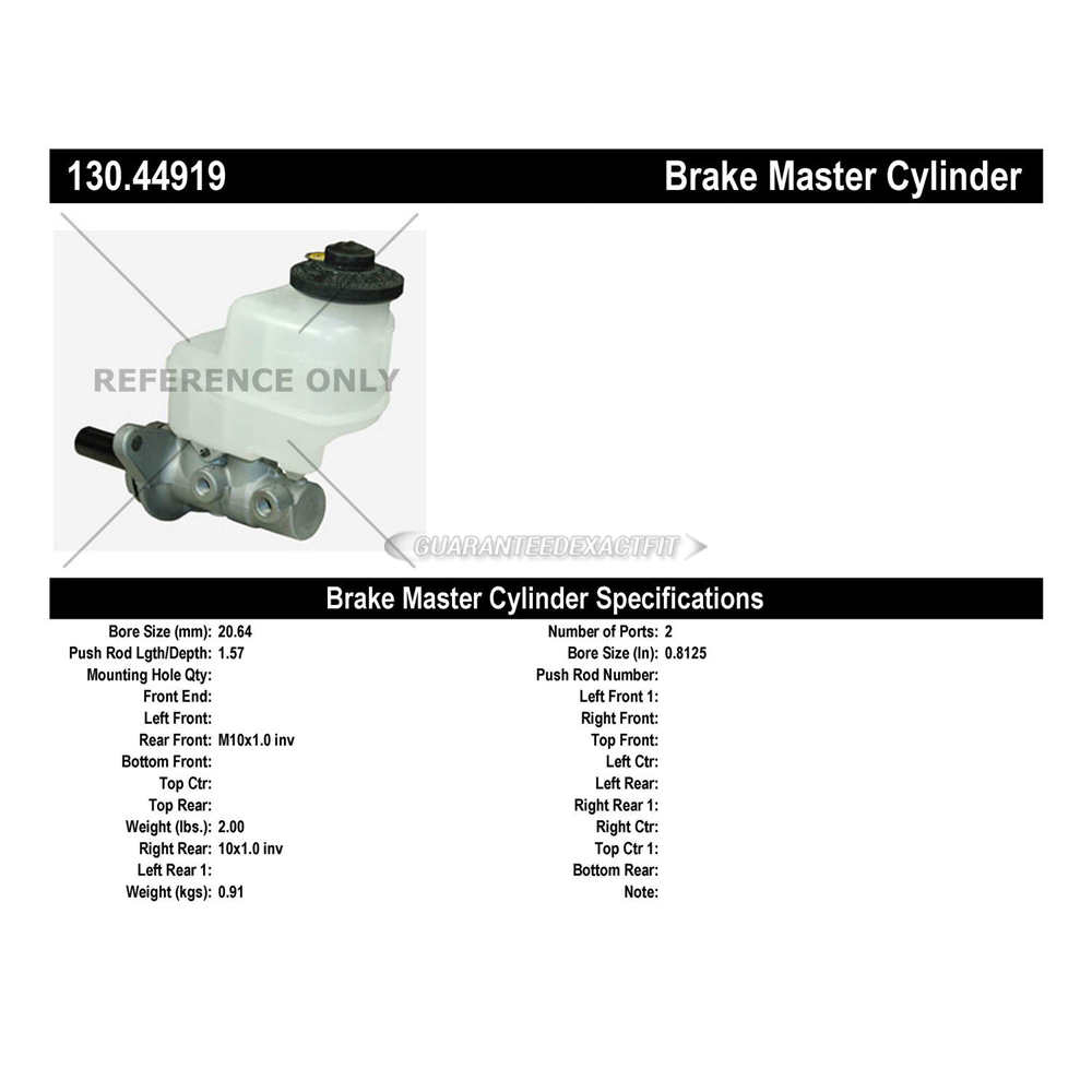 2012 Toyota RAV4 Brake Master Cylinder