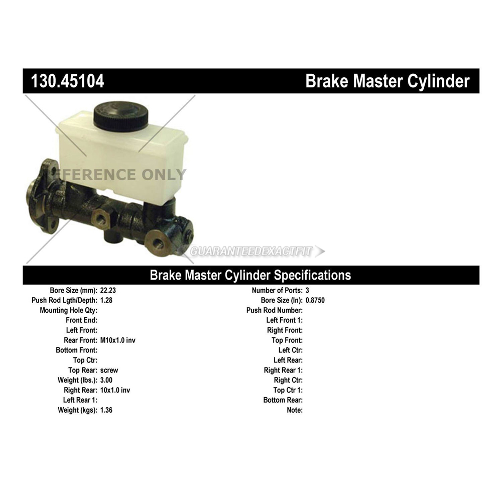 1985 Mazda RX-7 Brake Master Cylinder