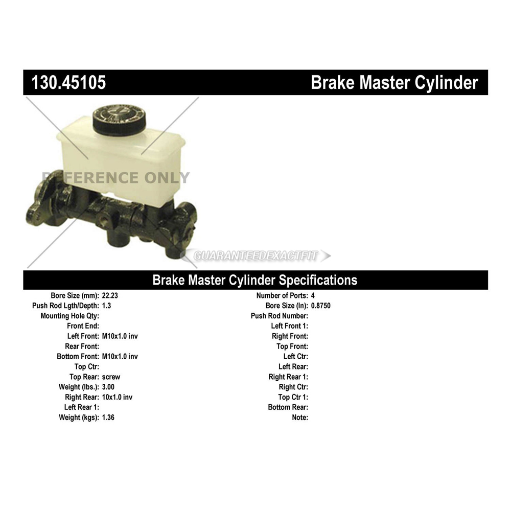 1987 Mazda RX-7 Brake Master Cylinder