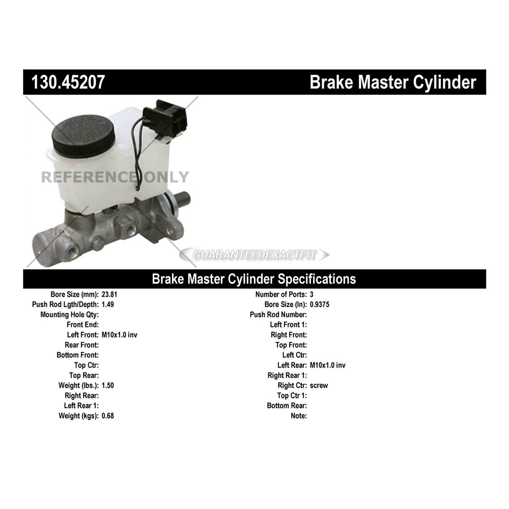 1996 Mazda MX-6 Brake Master Cylinder