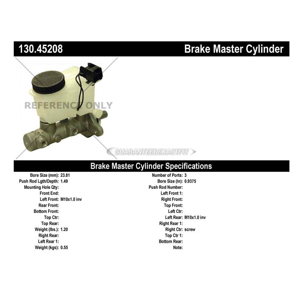 1994 Mazda MX-6 Brake Master Cylinder
