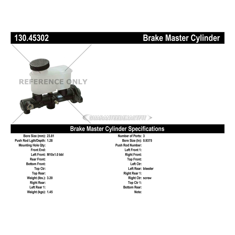 1996 Mazda MPV Brake Master Cylinder