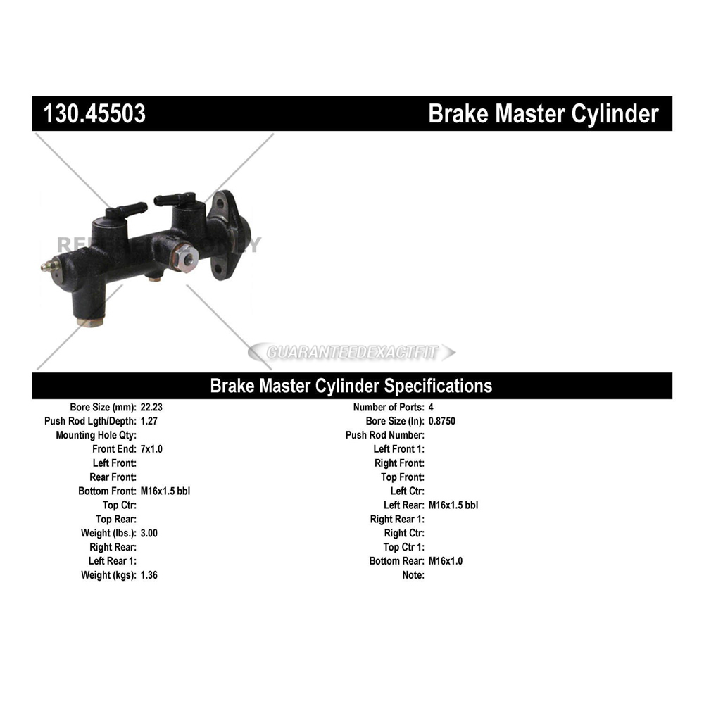 1979 Mazda B2000 Brake Master Cylinder