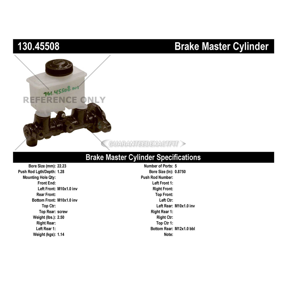 1987 Mazda B2000 Brake Master Cylinder