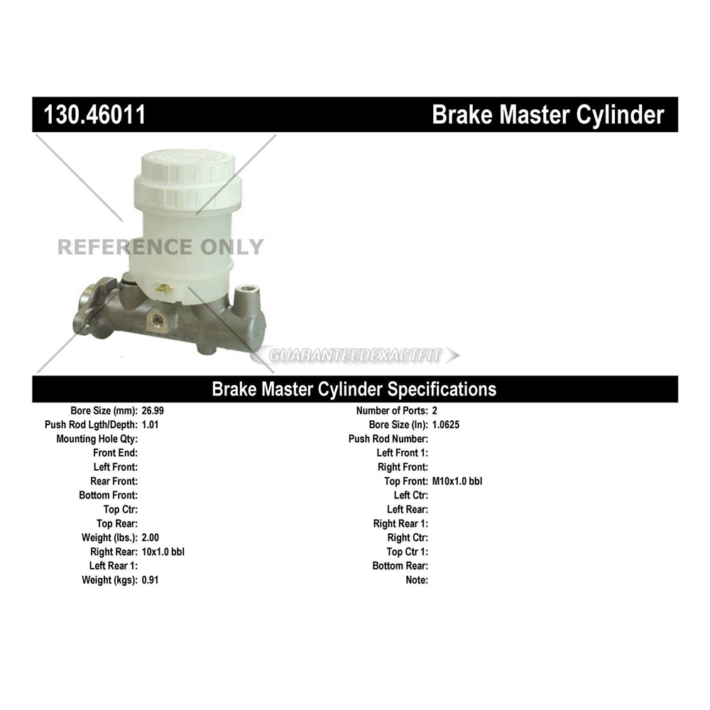 2000 Mitsubishi Eclipse Brake Master Cylinder
