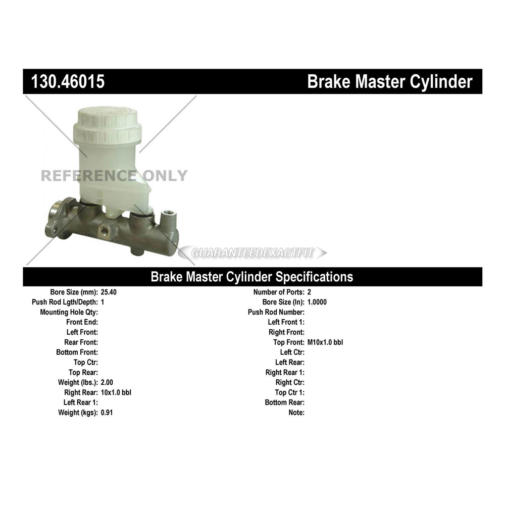 1999 Mitsubishi Galant Brake Master Cylinder