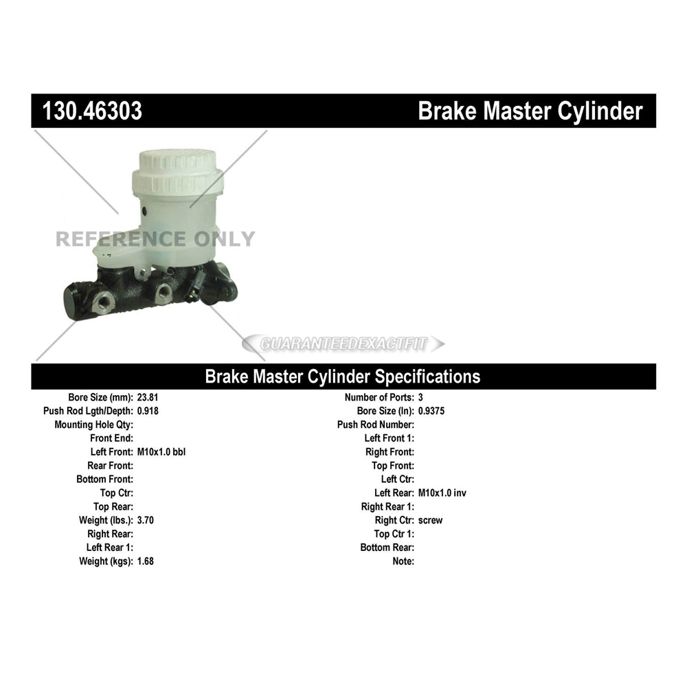 1987 Dodge Ram 50 Brake Master Cylinder