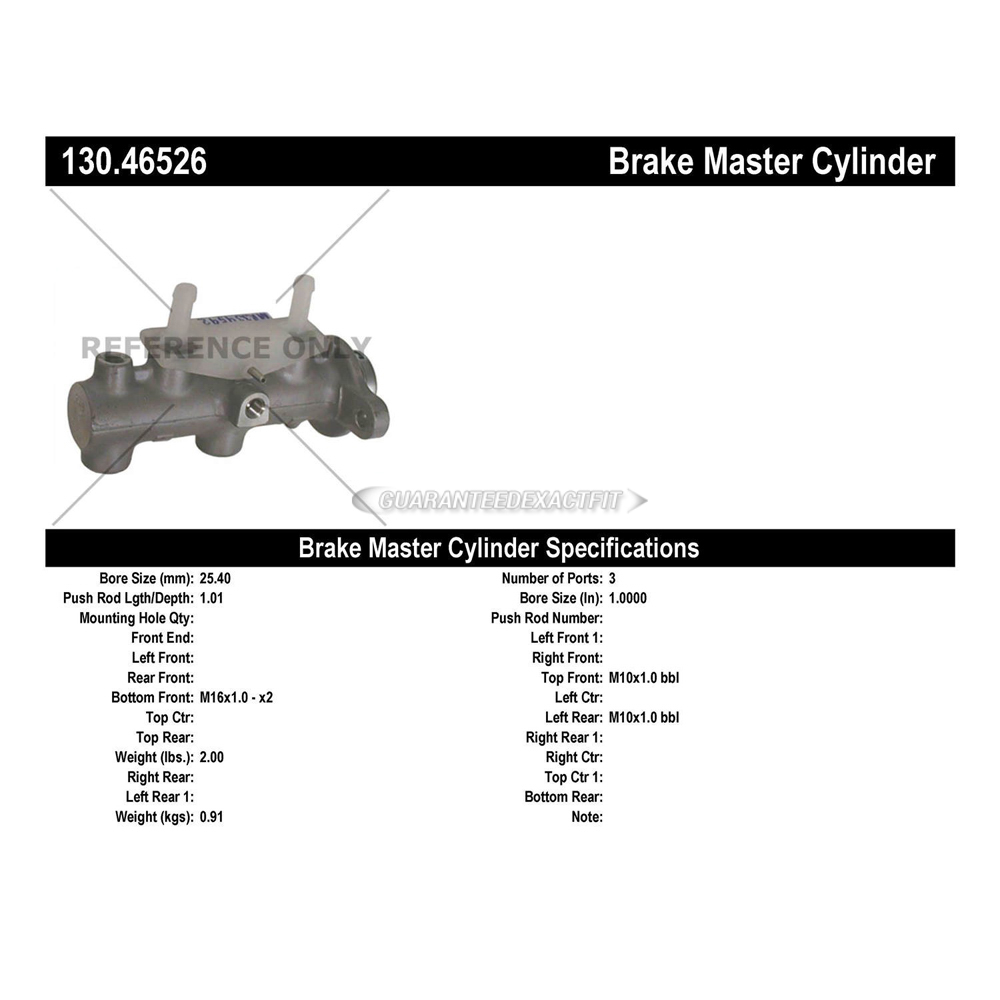 2004 Mitsubishi Outlander Brake Master Cylinder