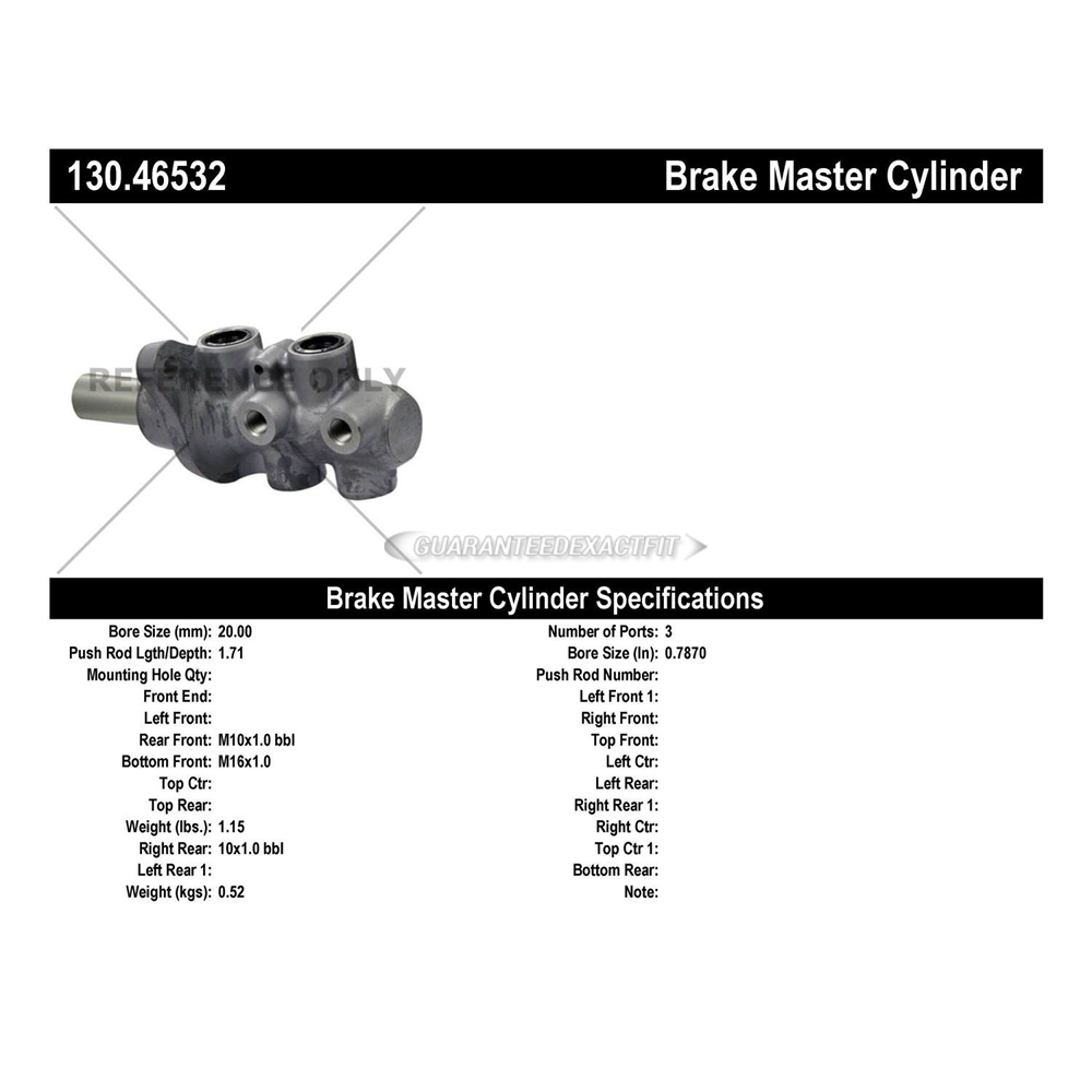 2012 Mitsubishi Lancer Brake Master Cylinder