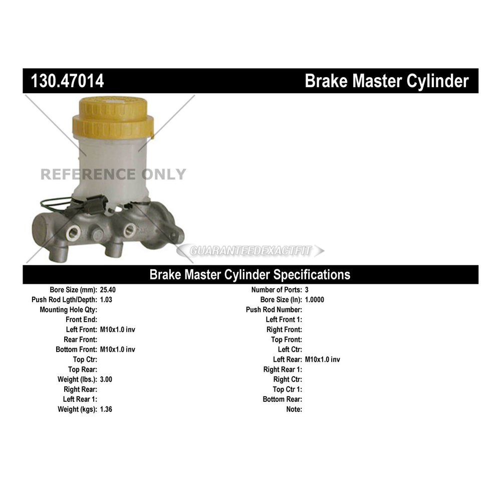 1990 Subaru Legacy Brake Master Cylinder