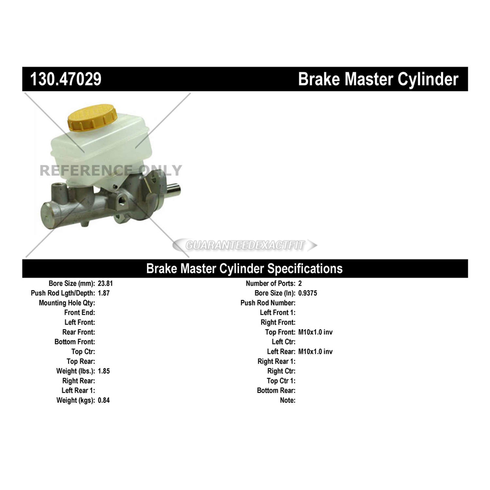 2007 Subaru Outback Brake Master Cylinder