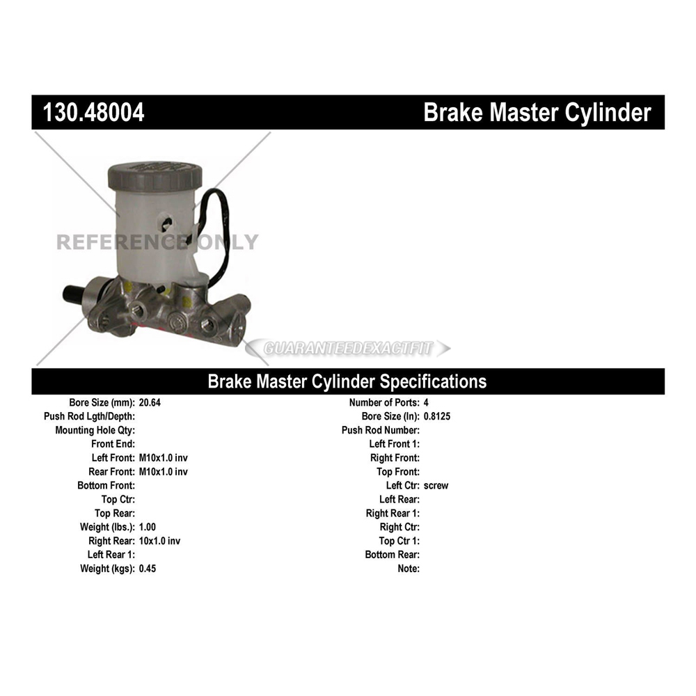 1990 Geo Tracker Brake Master Cylinder
