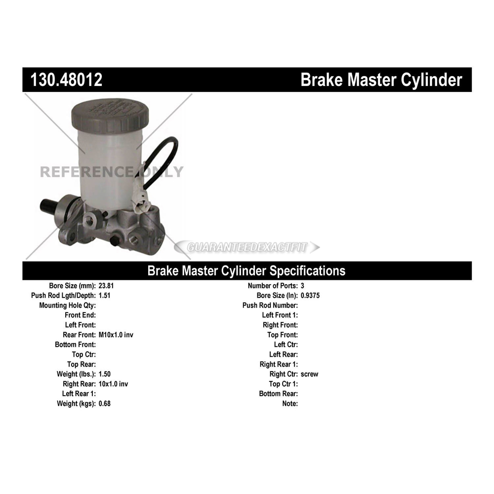 1997 Geo Tracker Brake Master Cylinder