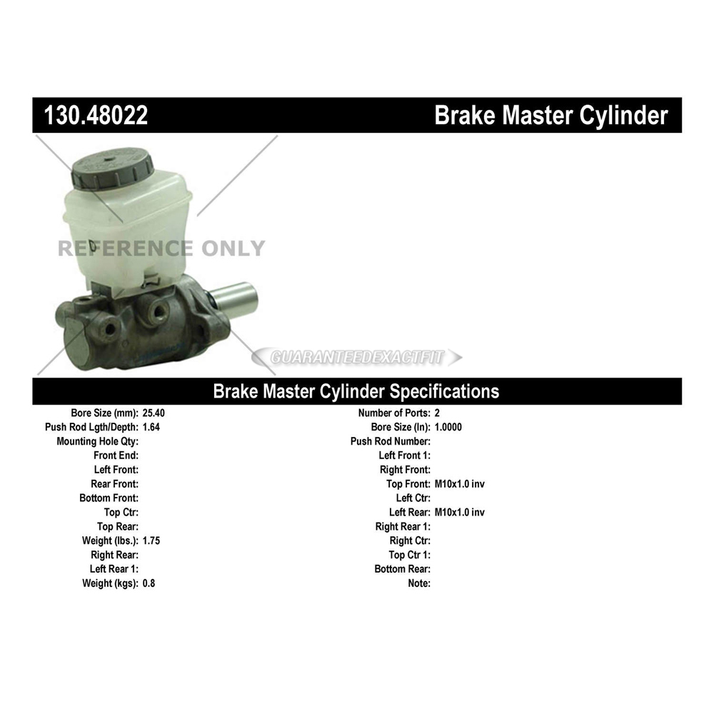 2003 Suzuki XL-7 Brake Master Cylinder