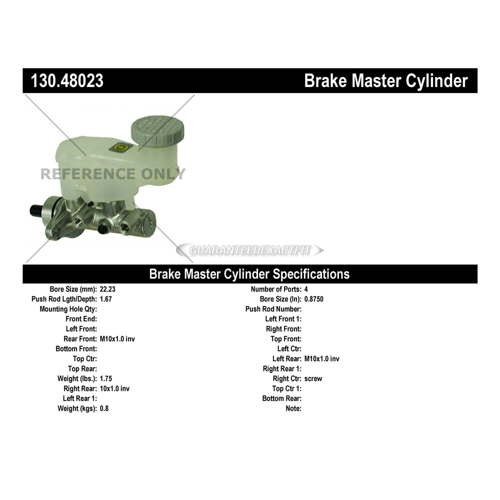 2003 Suzuki Aerio Brake Master Cylinder