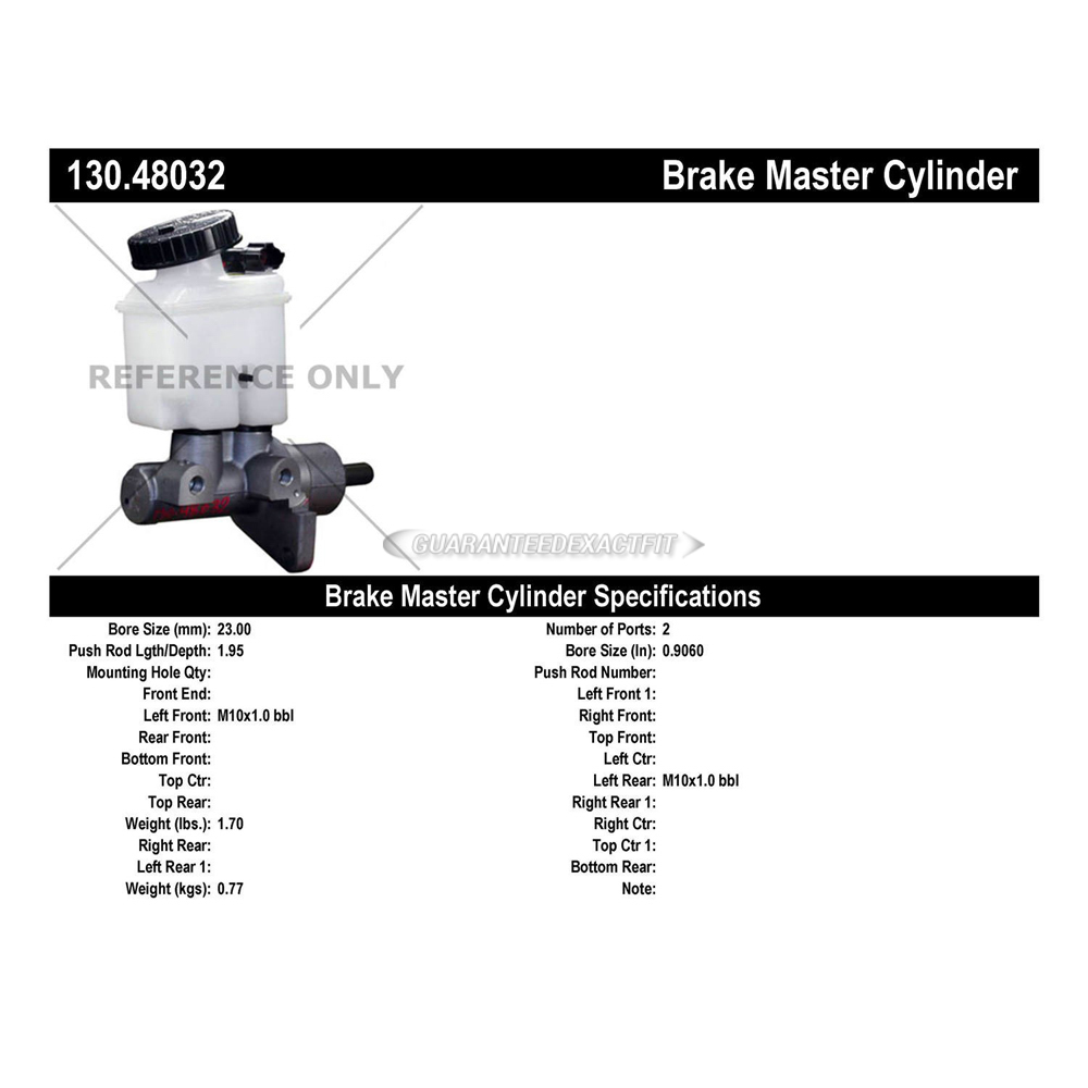 2007 Suzuki Forenza Brake Master Cylinder