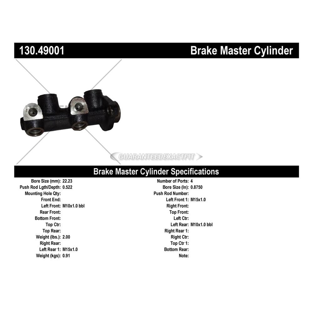 2000 Daewoo Lanos Brake Master Cylinder