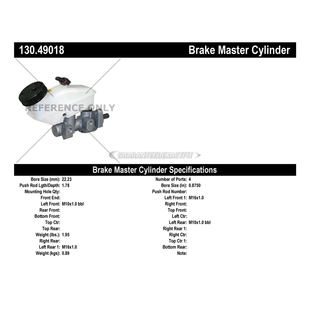 2007 Chevrolet Aveo Brake Master Cylinder
