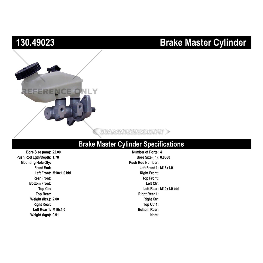 2011 Chevrolet Aveo Brake Master Cylinder