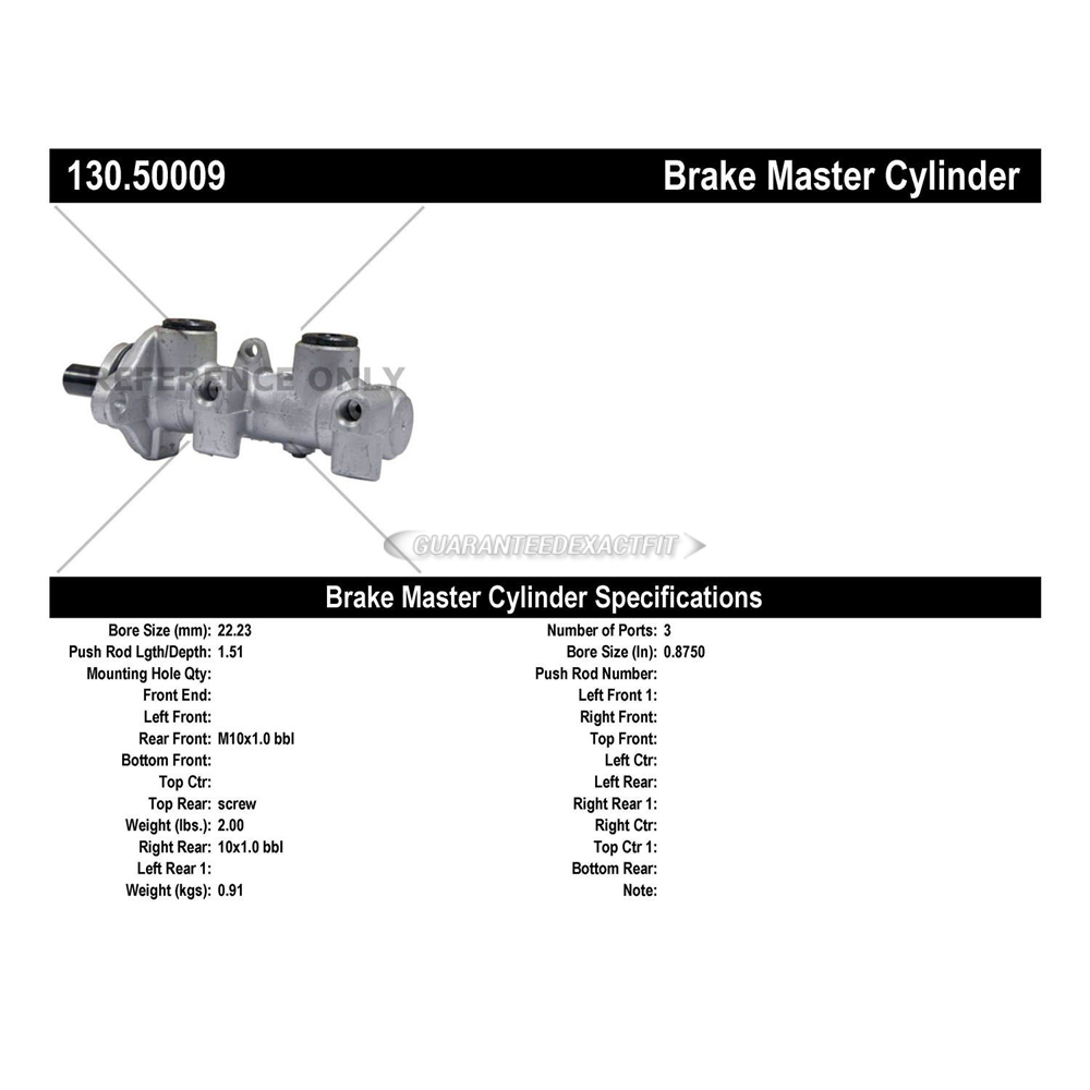 2000 Kia Sephia Brake Master Cylinder