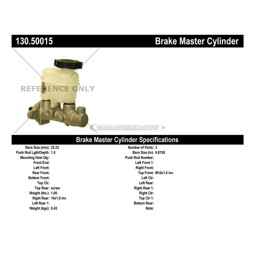 2002 Kia Rio Brake Master Cylinder