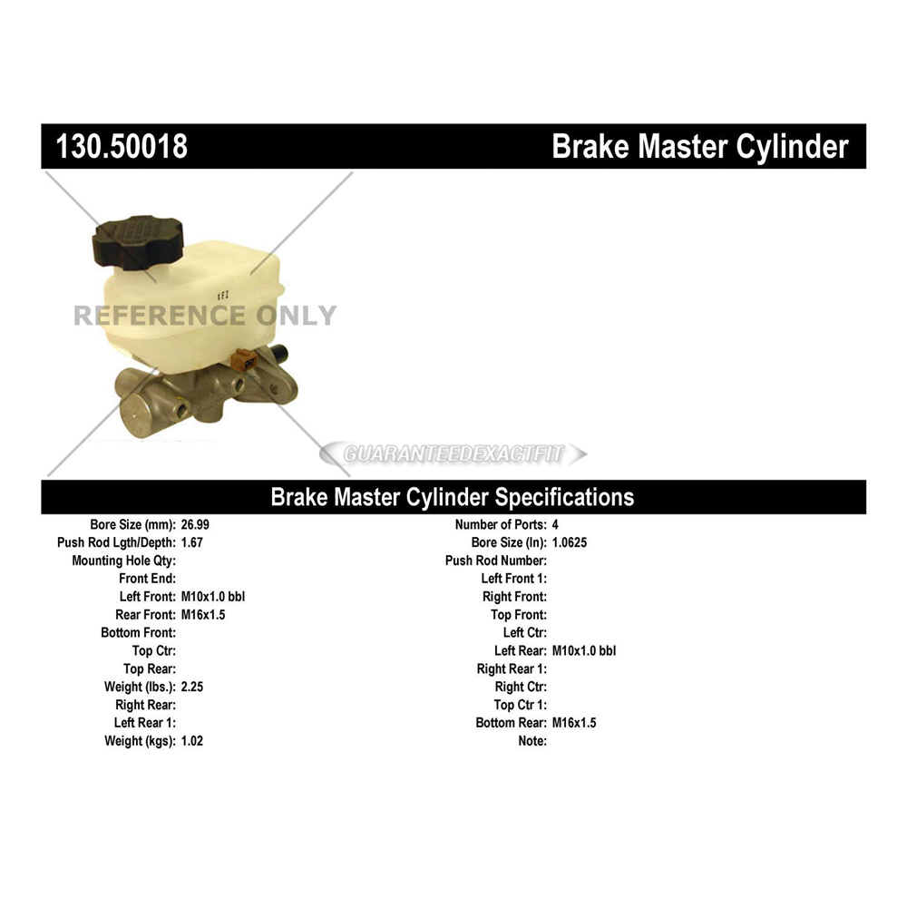 2004 Kia Sorento Brake Master Cylinder