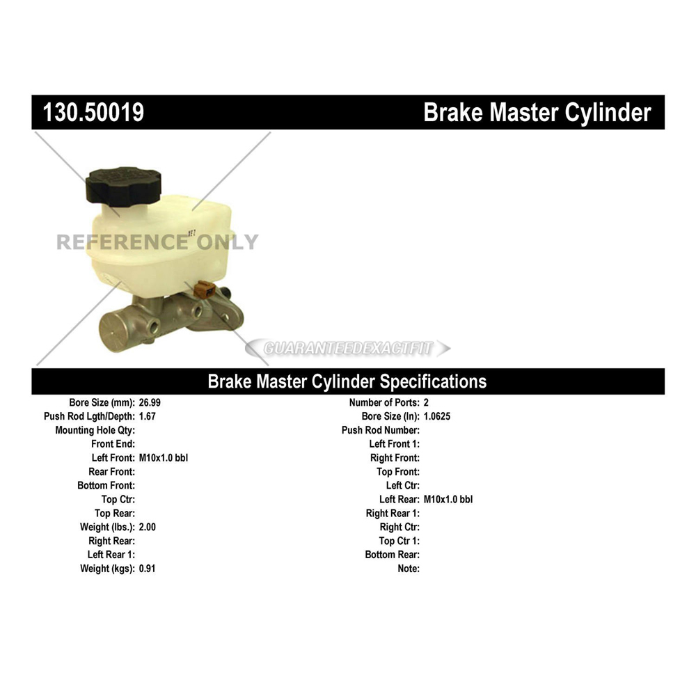 2003 Kia Sorento Brake Master Cylinder