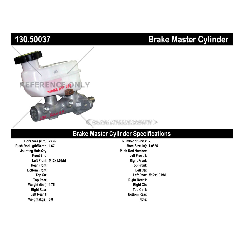 2007 Kia Sorento Brake Master Cylinder