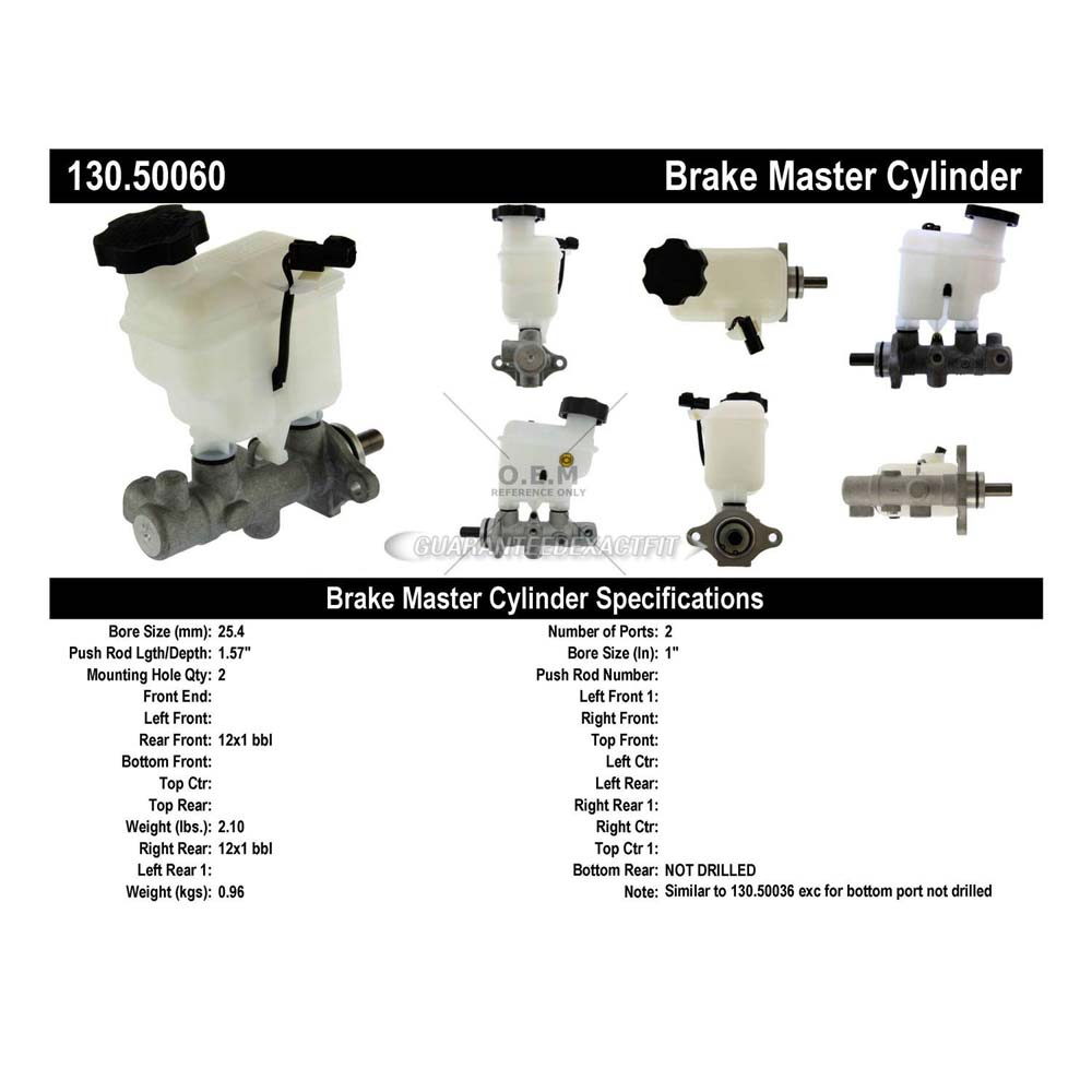 2009 Kia Rondo Brake Master Cylinder