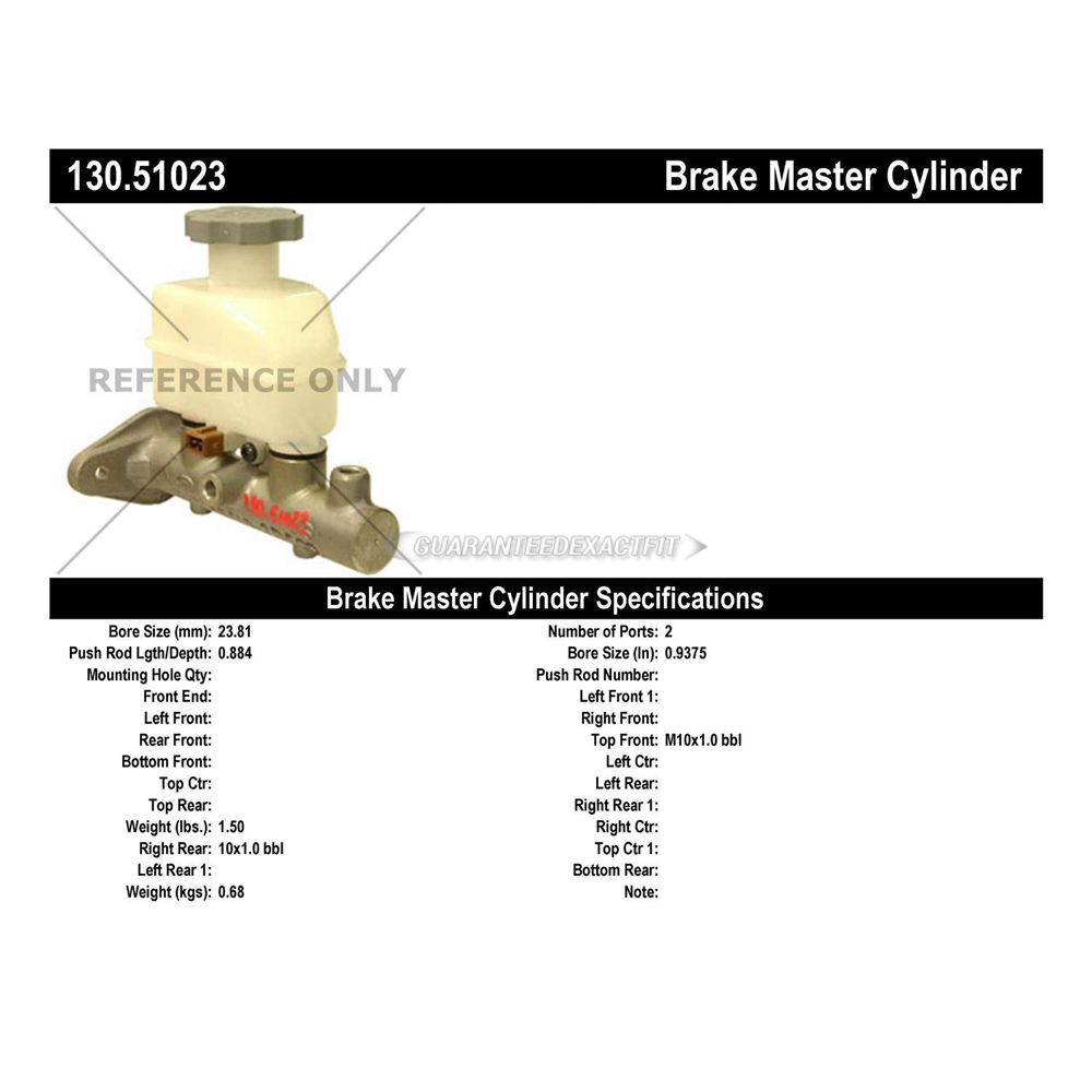 2004 Hyundai Elantra Brake Master Cylinder