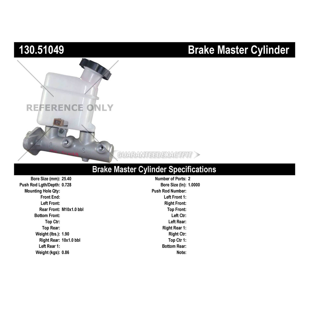 2007 Kia Optima Brake Master Cylinder
