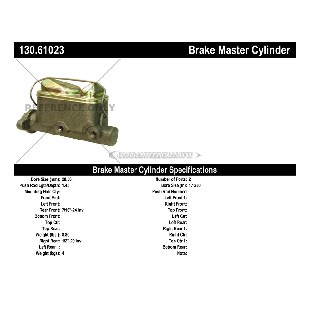 1976 Ford Thunderbird Brake Master Cylinder