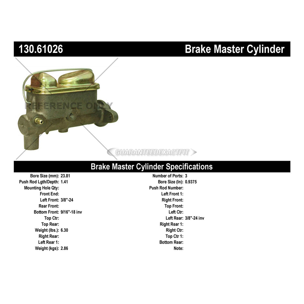 1966 Mercury Comet Brake Master Cylinder