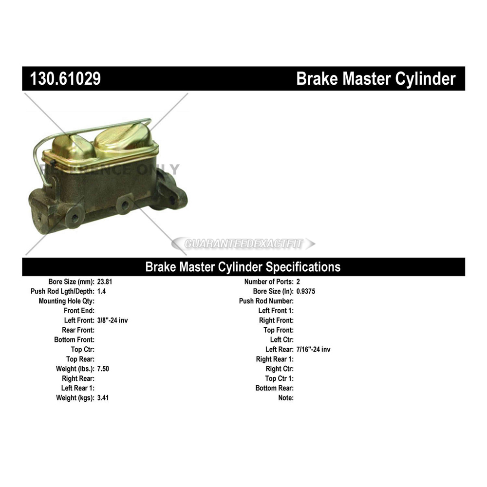 1976 Mercury Monarch Brake Master Cylinder