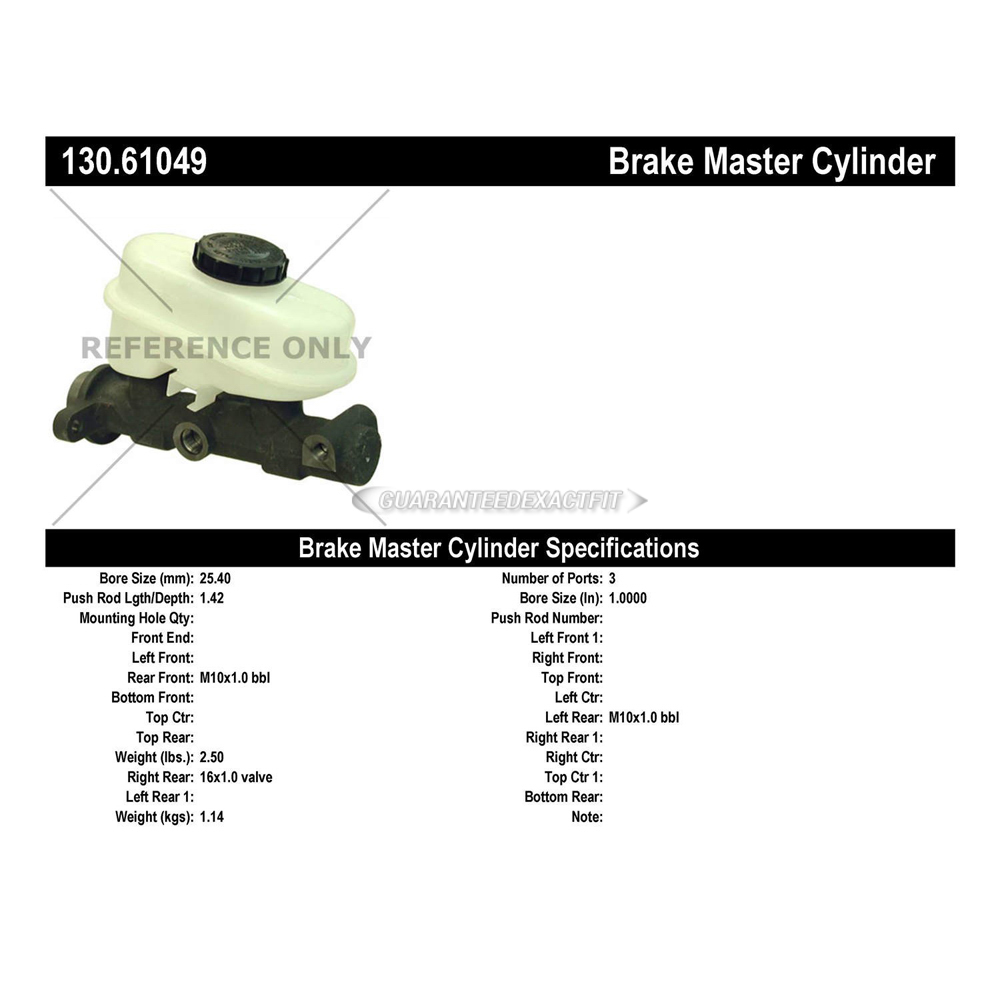 1990 Mercury Colony Park Brake Master Cylinder