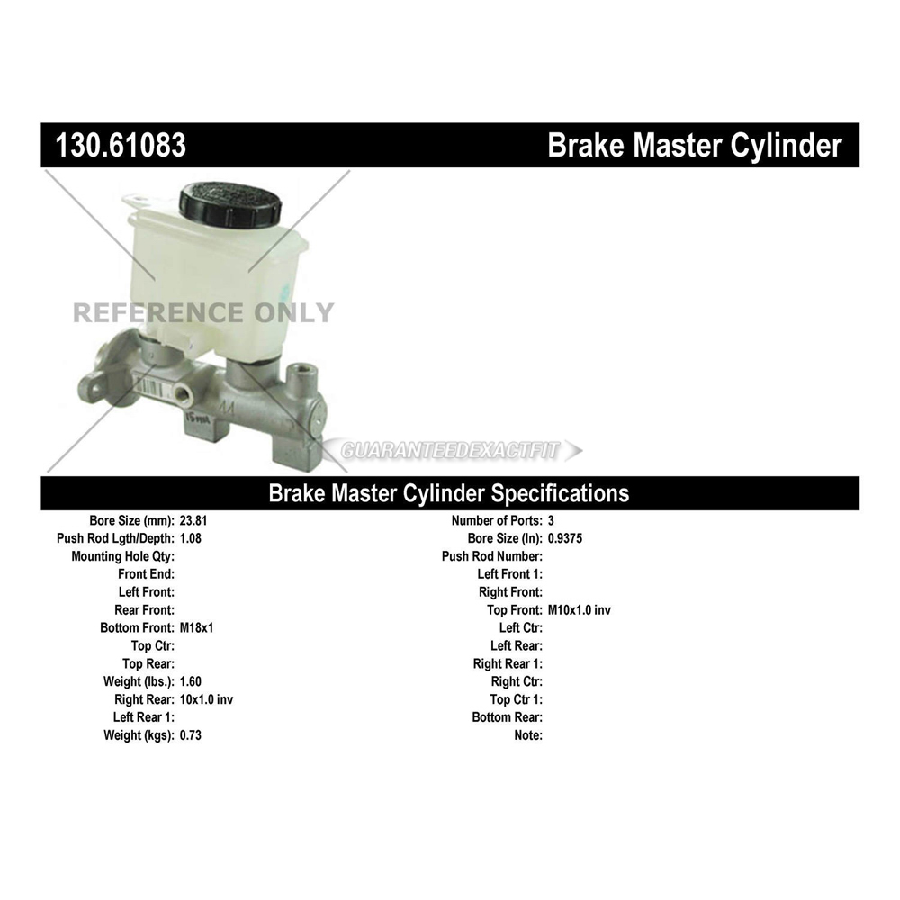 2000 Ford Escort Brake Master Cylinder