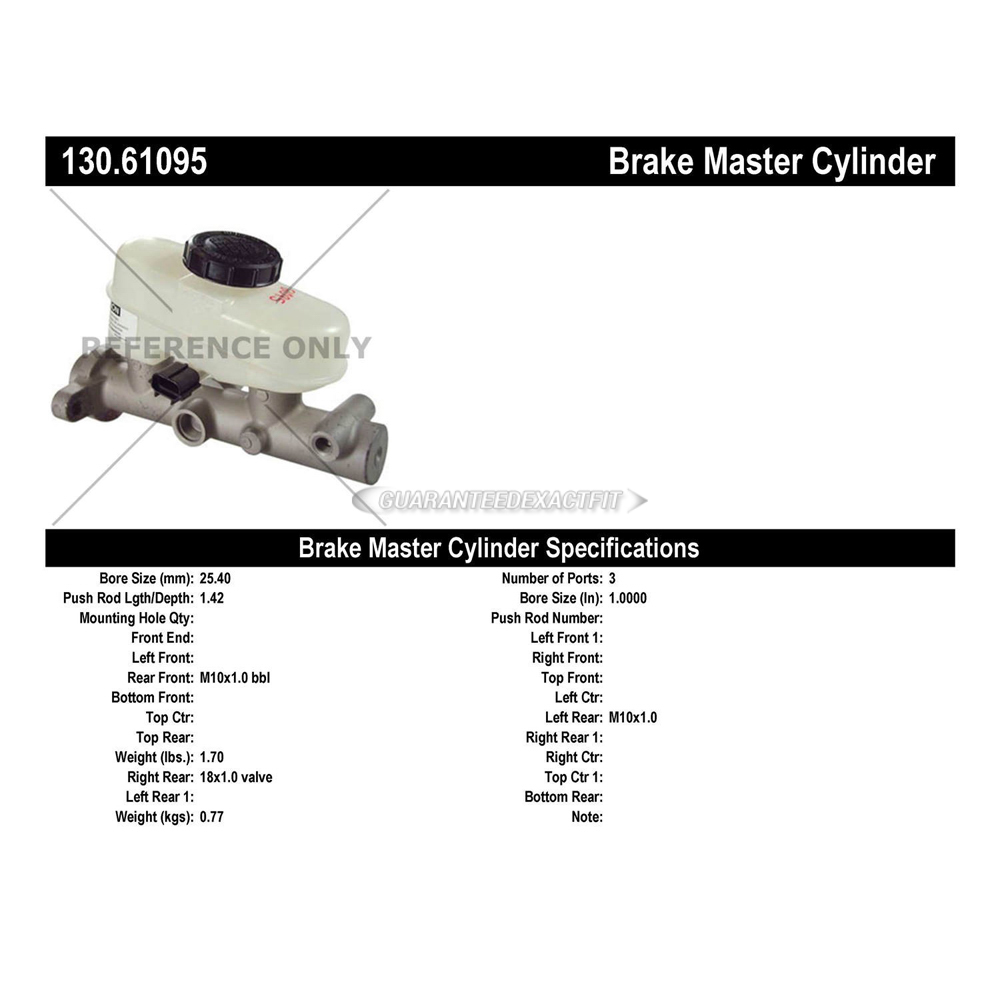 2000 Ford Crown Victoria Brake Master Cylinder