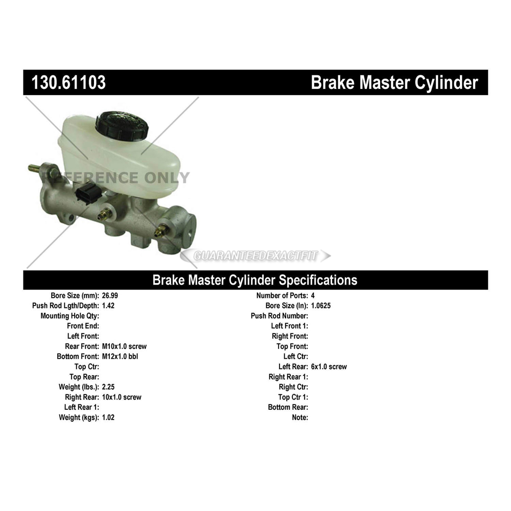 2000 Ford Mustang Brake Master Cylinder