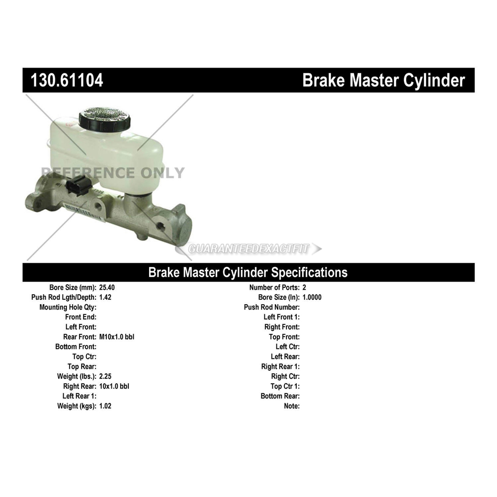 2000 Ford Mustang Brake Master Cylinder
