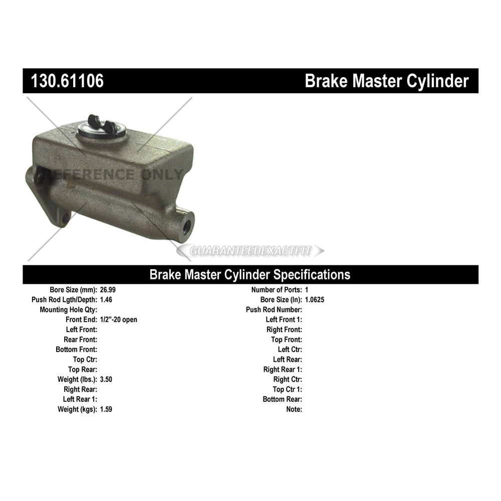 1949 Ford F Series Trucks Brake Master Cylinder