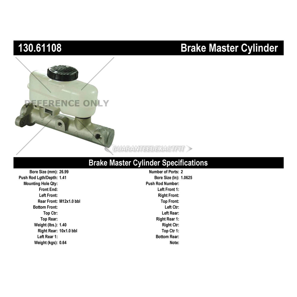 1996 Ford Mustang Brake Master Cylinder