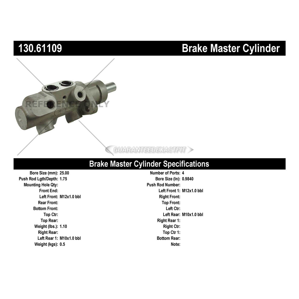 2000 Mercury Cougar Brake Master Cylinder