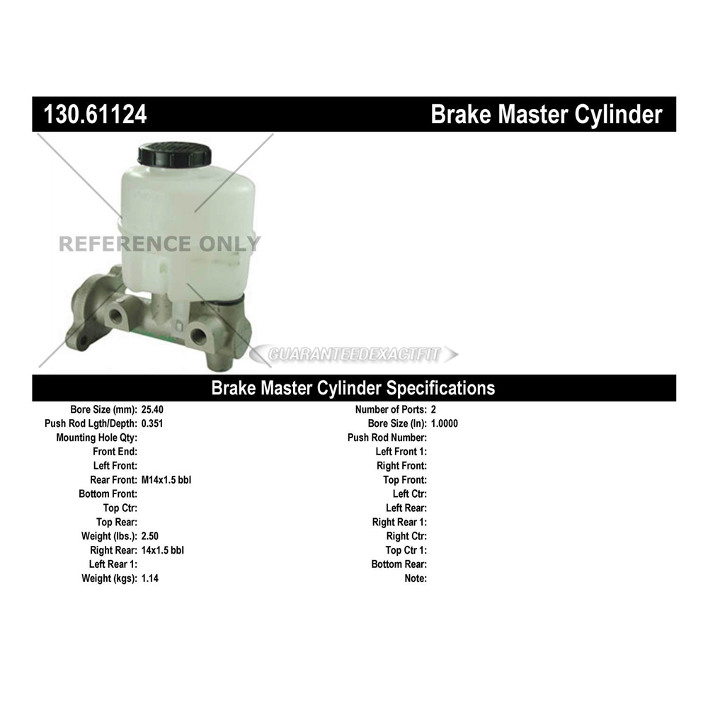 Centric 130.62098 Premium Brake Master Cyl