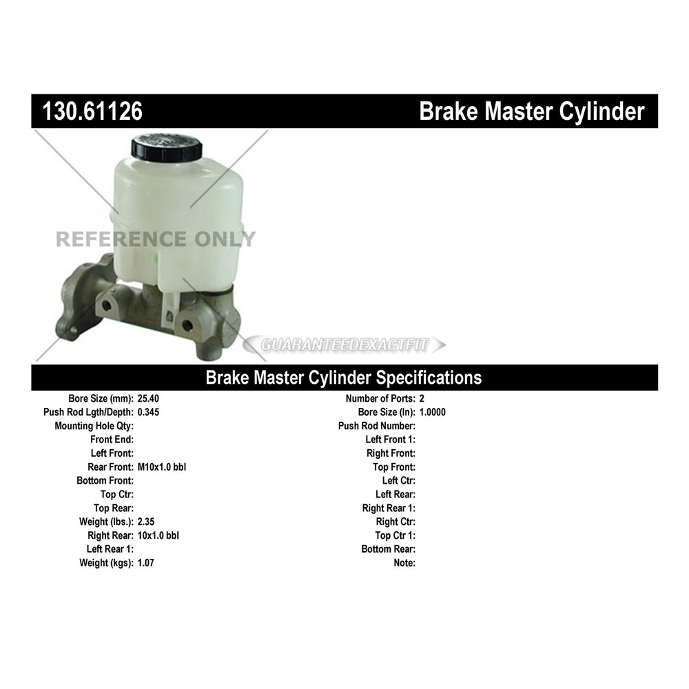 2007 Mercury Montego Brake Master Cylinder