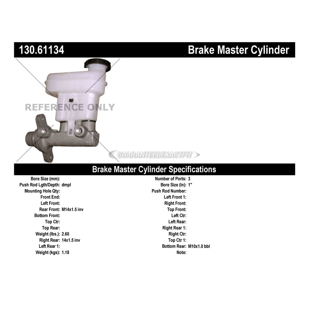 2008 Mercury Sable Brake Master Cylinder