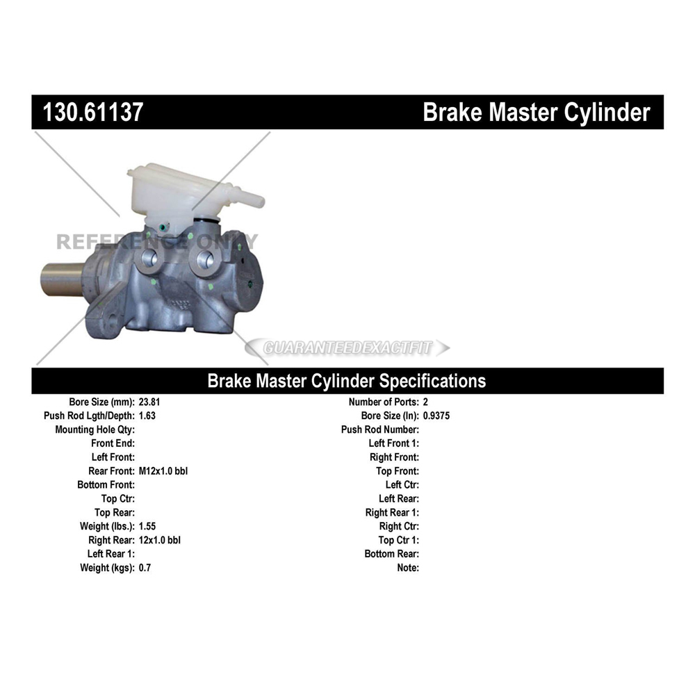 2009 Ford Focus Brake Master Cylinder
