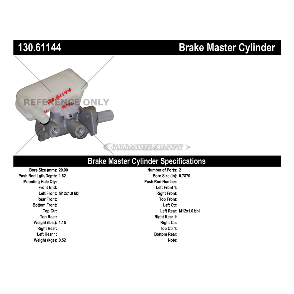 2012 Ford Fiesta Brake Master Cylinder